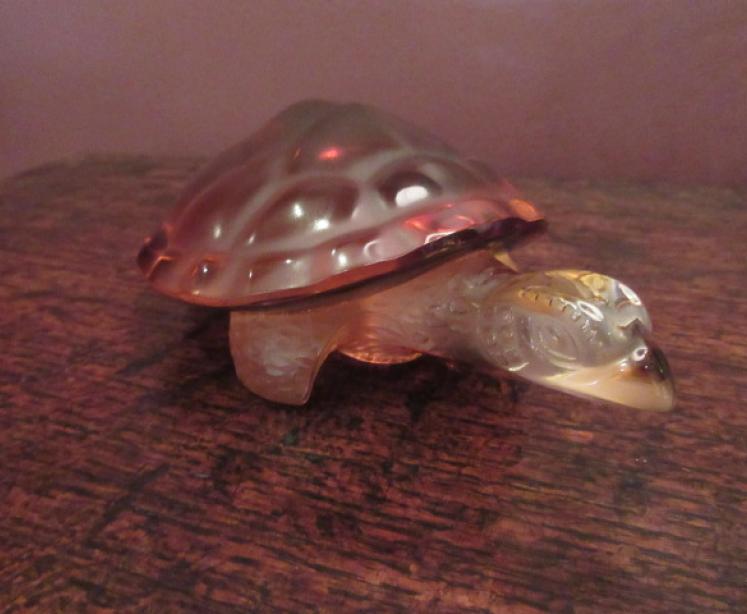 Lalique Amber Opalescent Turtle - Image 2