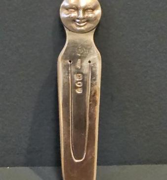 Victoria Sampson Mordan Moon Face Silver Bookmark