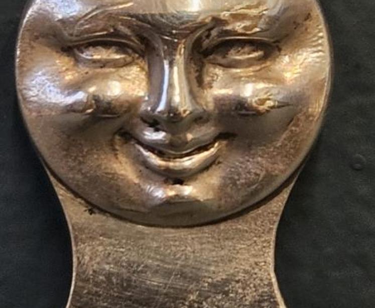 Victoria Sampson Mordan Moon Face Silver Bookmark - Image 2