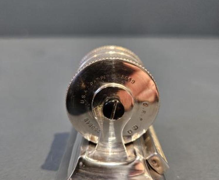 Engine Turned Silver Perpetual Desk Calendar - Image 3