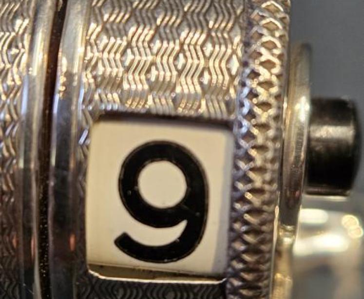 Engine Turned Silver Perpetual Desk Calendar - Image 6