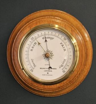 Negretti & Zambra Oak Cased Barometer