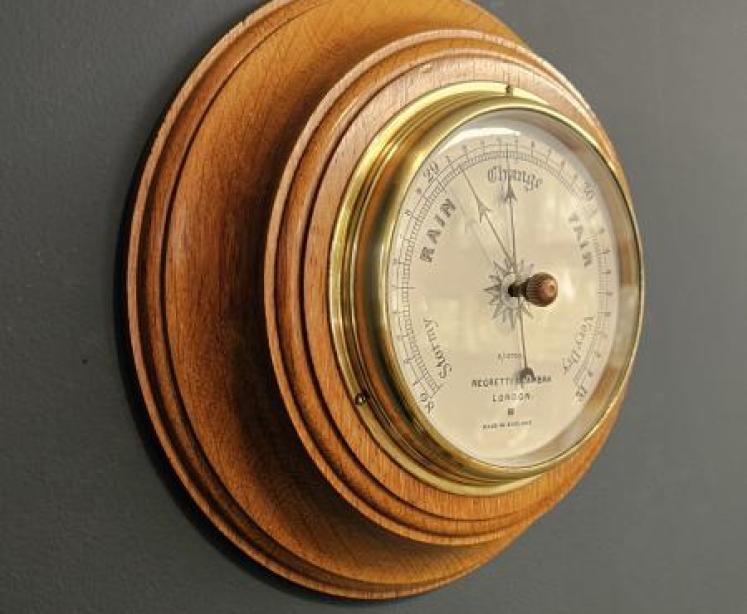 Negretti & Zambra Oak Cased Barometer - Image 2