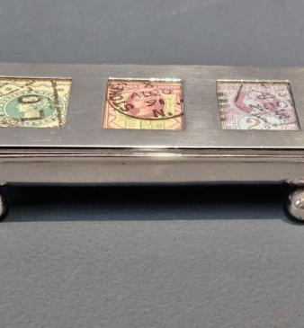 Victorian Silver Triple Stamp Box