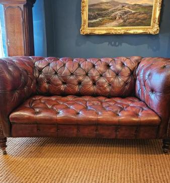 Victorian Leather Chesterfield Sofa
