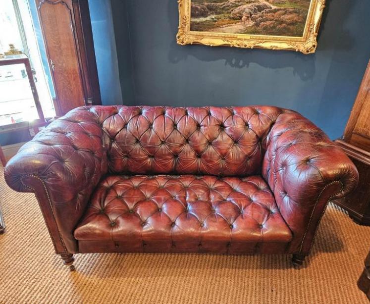 Victorian Leather Chesterfield Sofa - Image 2