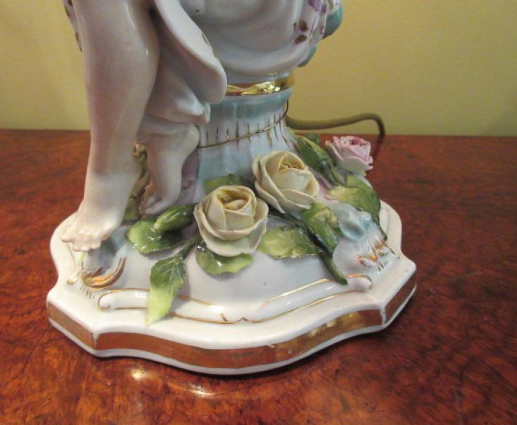 Pair of 19th Century Meissen Style Table Lamps - Image 4