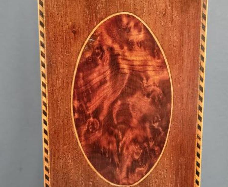 Edwardian Inlaid Mahogany Miniature Longcase Clock - Image 3