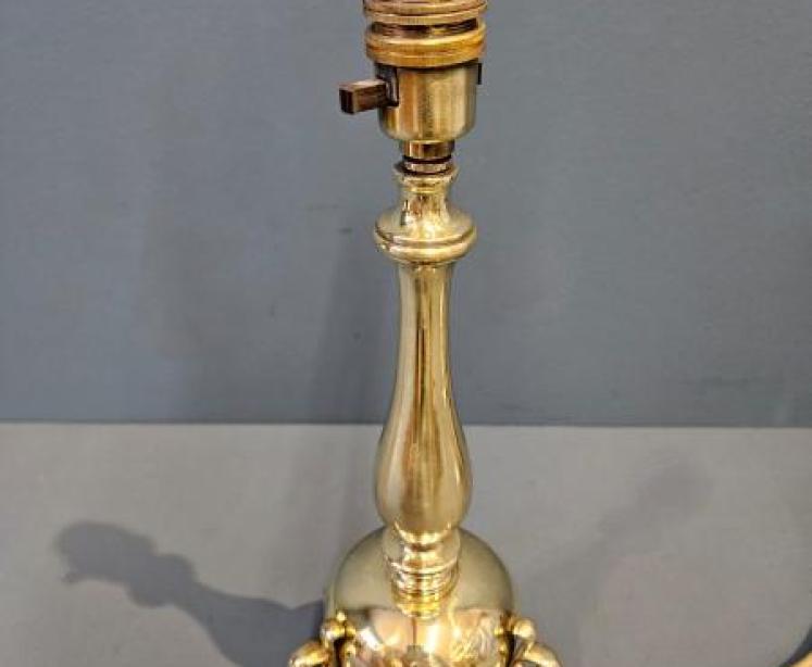 Edwardian Brass Table Lamp - Image 2