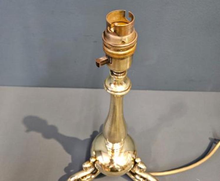 Edwardian Brass Table Lamp - Image 4