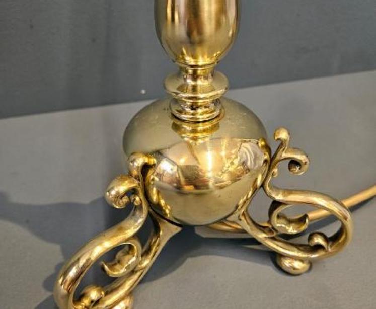 Edwardian Brass Table Lamp - Image 6