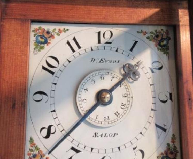 Late 18th Century Inlaid Shropshire Hooded Wall Clock - Image 2