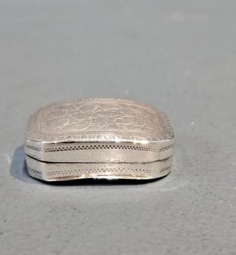 Unusual Curved Silver Vinaigrette 