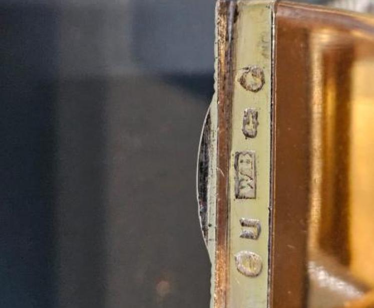 Rare Georgian Curved Reeded Silver Pocket Snuff Box - Image 3