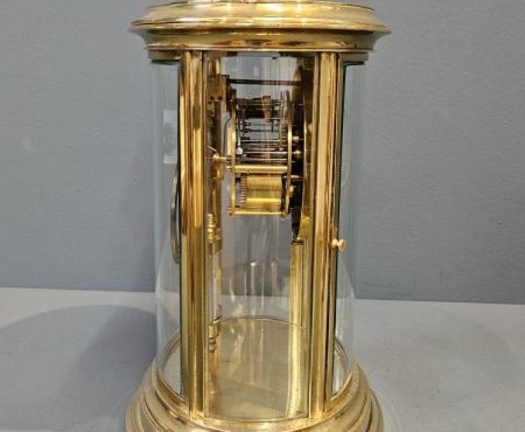 Victorian Oval Cased Four Glass Mantel Clock  - Image 4