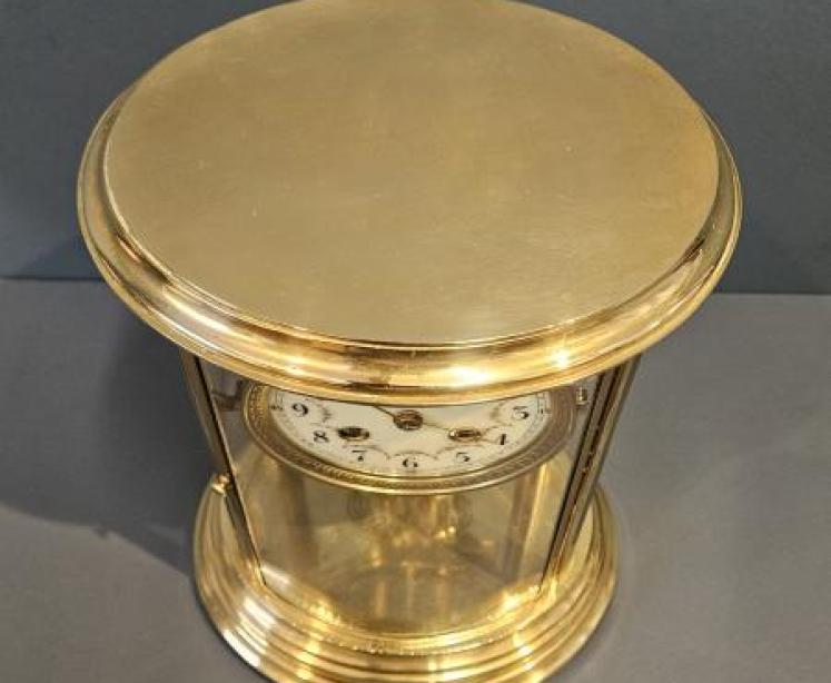 Victorian Oval Cased Four Glass Mantel Clock  - Image 5