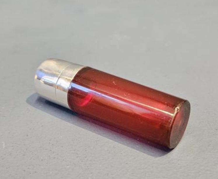 Victorian Silver Top Ruby Scent Bottle  - Image 4