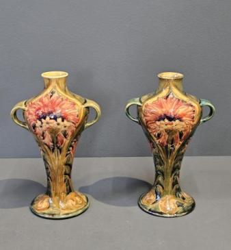 Pair of McIntyre Moorcroft Cornflower Vases