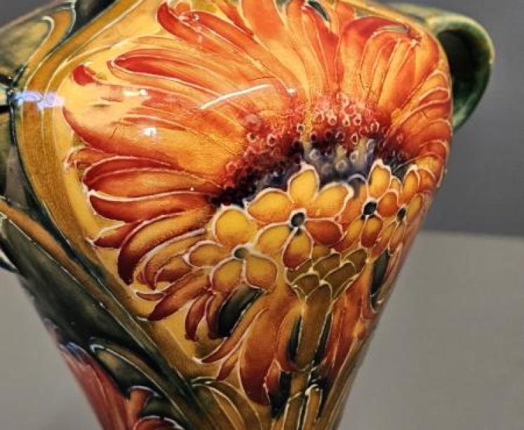 Pair of McIntyre Moorcroft Cornflower Vases - Image 5