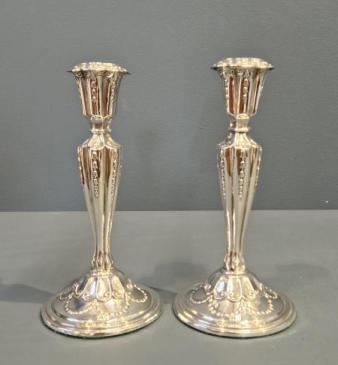 Pair of Victorian Silver Candlesticks 