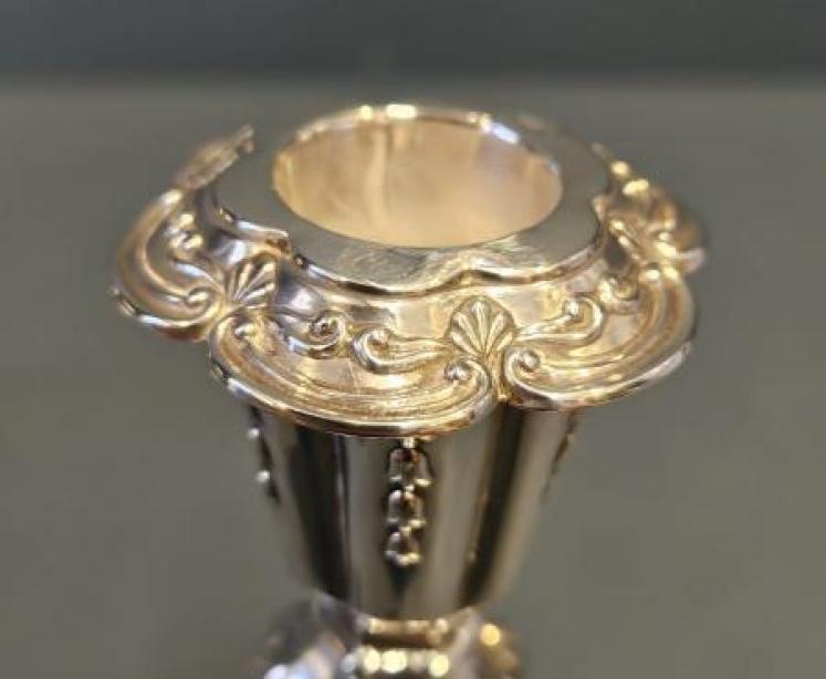 Pair of Victorian Silver Candlesticks  - Image 4