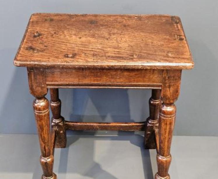 George II Oak Joint Stool - Image 2
