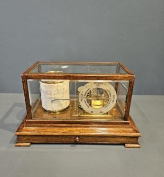 Late Victorian Oak Barograph 