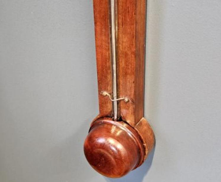 Early Victorian Dunn of Edinburgh Mahogany Stick Barometer  - Image 4