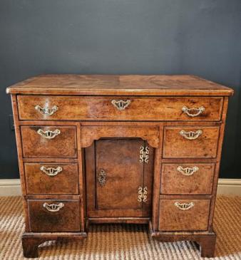 George II Walnut Kneehole Desk