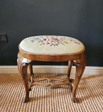 Edwardian Walnut Stool