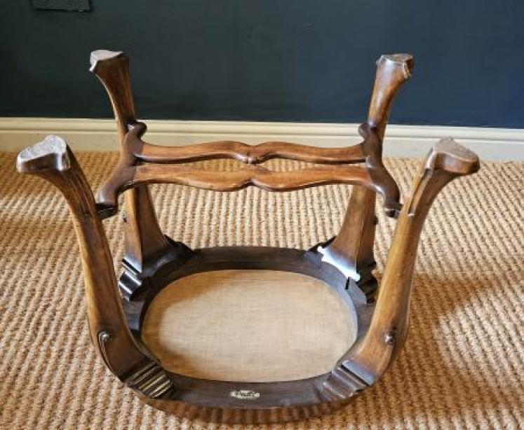 Edwardian Walnut Stool - Image 5