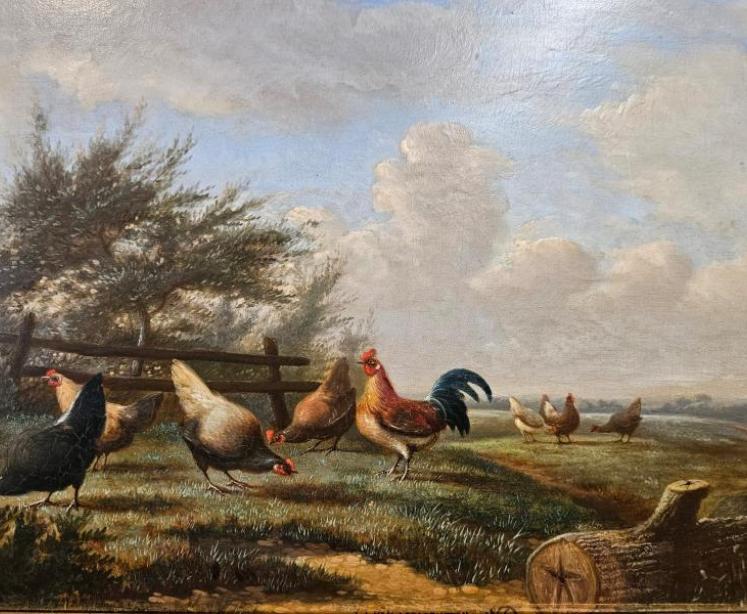 Victorian Oil on Board by Jef Van Leemputten - Image 2