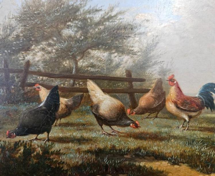 Victorian Oil on Board by Jef Van Leemputten - Image 4