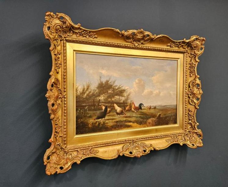 Victorian Oil on Board by Jef Van Leemputten - Image 6