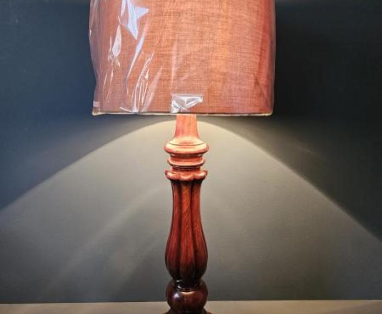 Pair of Large Mahogany Country House Table Lamps - Image 2