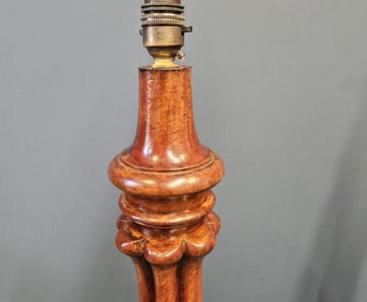 Pair of Large Mahogany Country House Table Lamps - Image 3