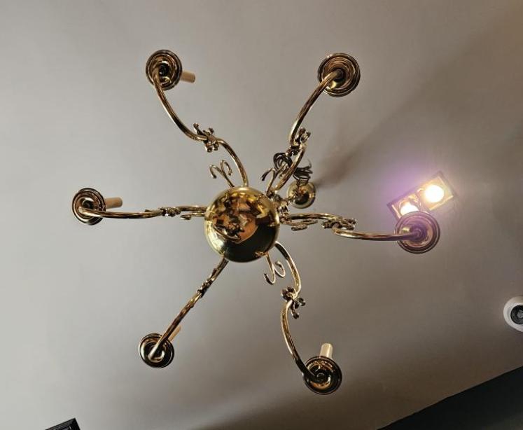 Edwardian Six Arm Chandelier - Image 2