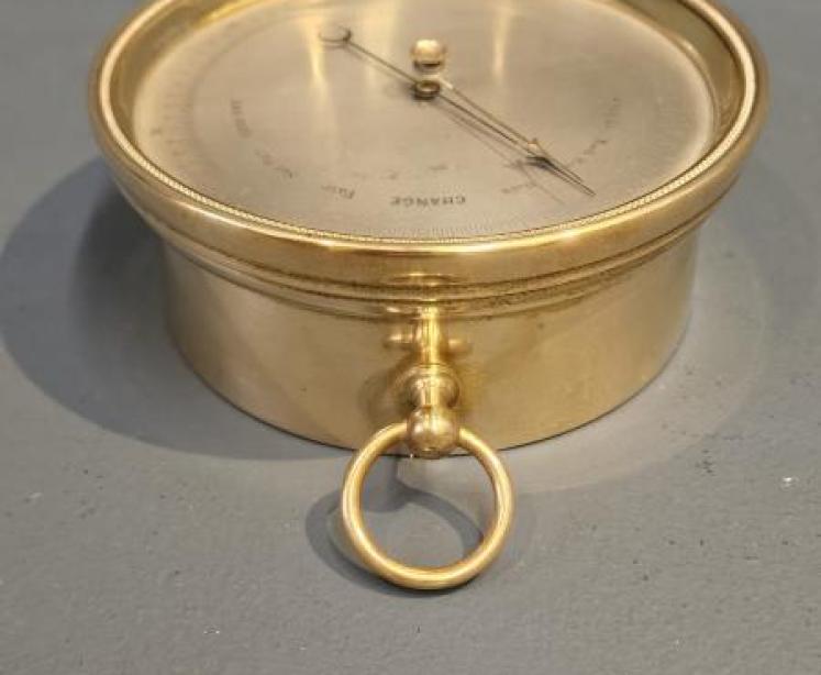 Victorian Marine Barometer with Silvered Dial - Image 4