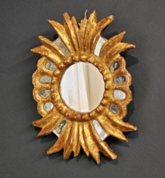 Small Decorative Venetian Gilt Mirror
