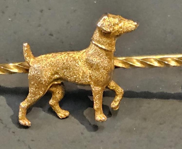 Victorian 9ct Gold Terrier Tie Bar - Image 3