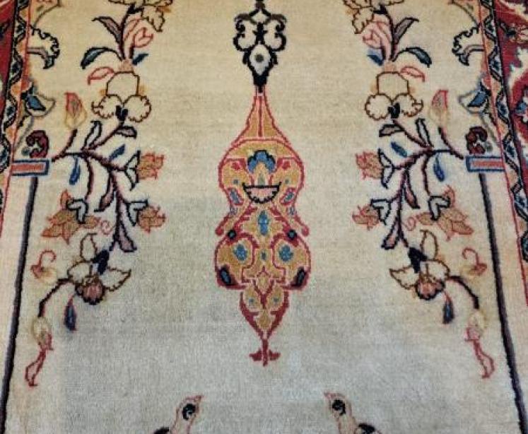 Antique Persian Silk Rug - Image 2
