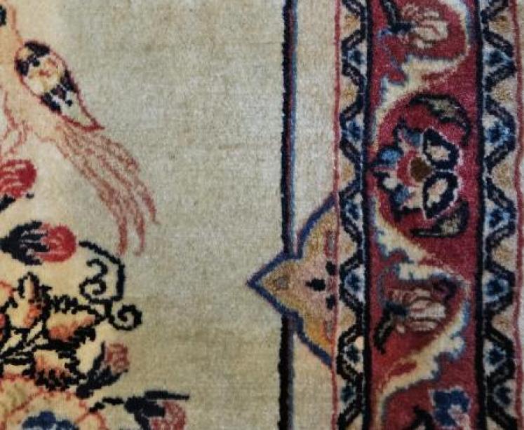 Antique Persian Silk Rug - Image 6