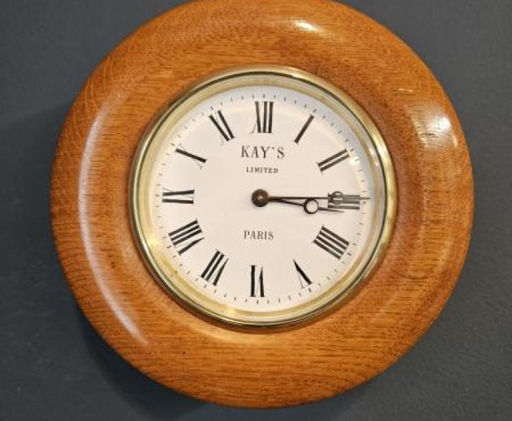 Rare Kays Paris Pork Pie Station Masters Clock - Image 1