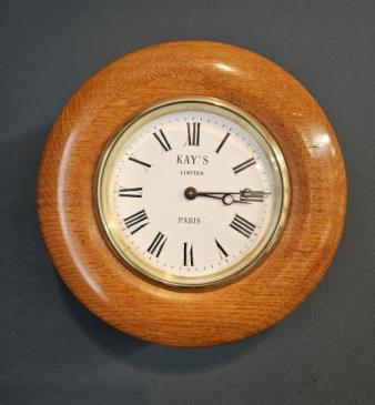 Rare Kays Paris Pork Pie Station Masters Clock