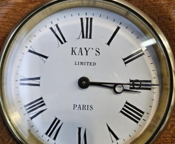 Rare Kays Paris Pork Pie Station Masters Clock - Image 4