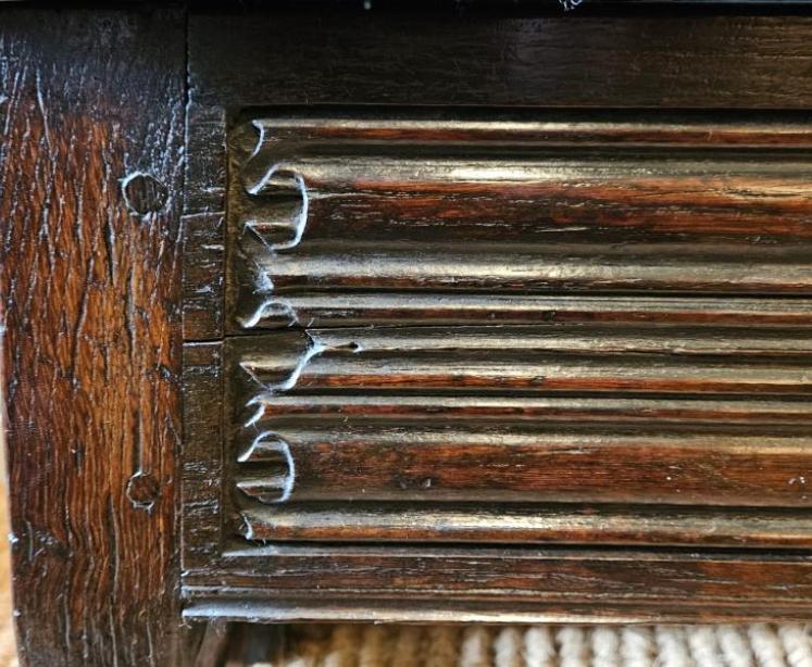 Early Oak Box Stool - Image 5