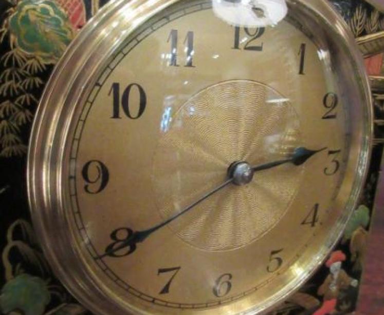Small Edwardian Period Chinoserie Mantel Clock - Image 4