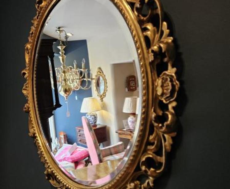 Victorian Timber Gilt Florentine Mirror - Image 2