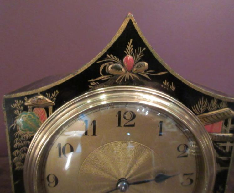 Small Edwardian Period Chinoserie Mantel Clock - Image 5