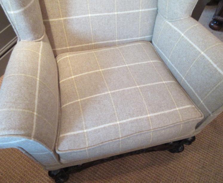 Superb William & Mary Period Upholstered Wing Armchair - Image 2